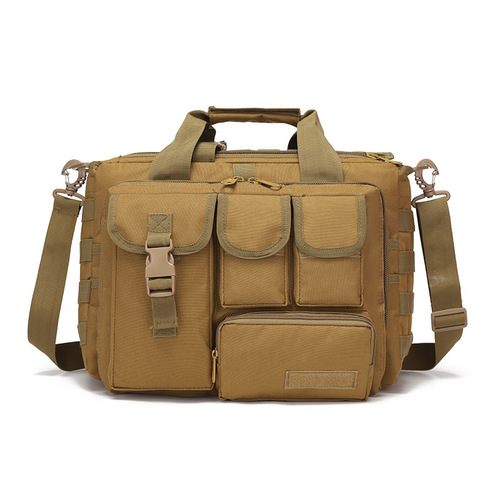 Camouflage water-resistant and durable outdoor tactical laptop bag, easy to carry, shoulder bag