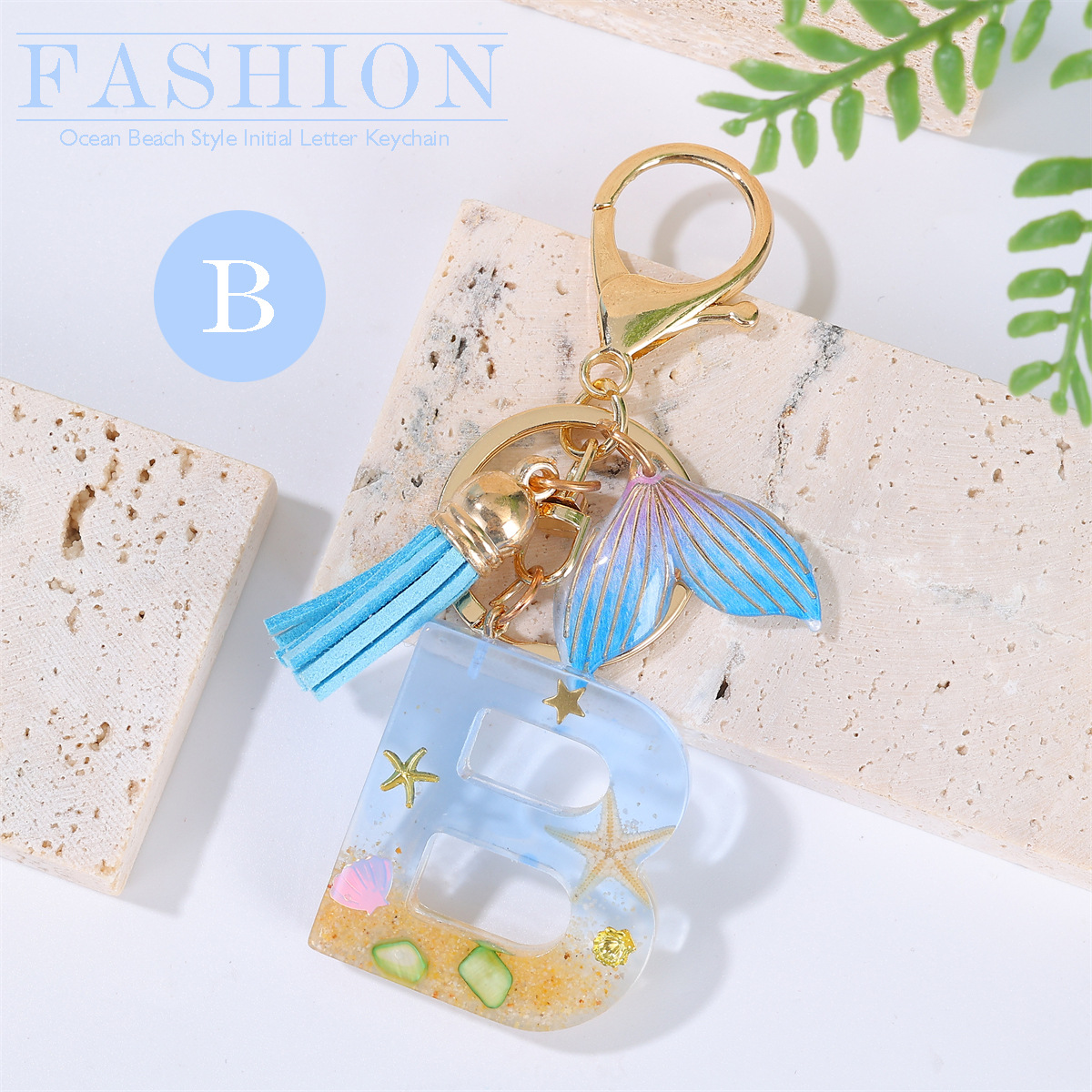 20g Weight Bag Pendant, Keychain Classification Daily Occasion Epoxy Material Letter, Fish Tail Pattern Women's Gender Sweet Style Sweet Letter Fish Tail Epoxy Women's Bag Pendant Keychain 3