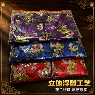 立体浮雕寒衣纸衣裤套装织锦缎祭祀用品清明上坟烧纸寿衣批发