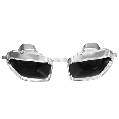 Suitable for BMW's new 3 Series M340 square tail throat G20G21320325i exhaust pipe tail nozzle modified muffler (Exhaust pipe) - silver