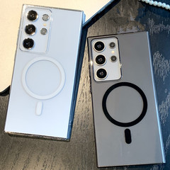 適用三星S24ultra手機殼s23磁吸s24透明s24plus簡約s23U外貿s23+