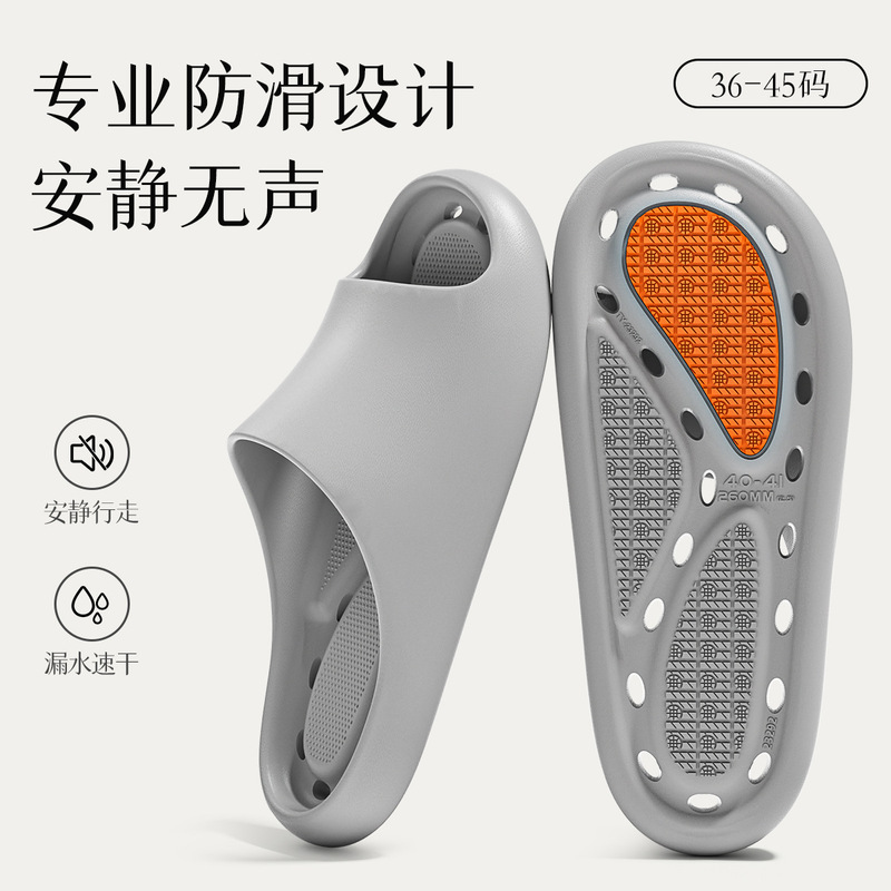 Bathroom Slippers/Bath Shop Special Slippers Wholesale Non-Slip Eva Water-Draining Universal Large Size Indoor Shower Sandals