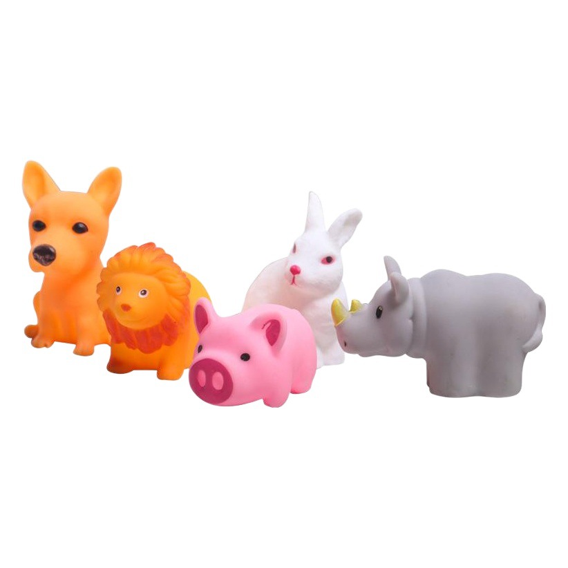 Cross-Border Water Play Vinyl Cartoon Baby Bath Toy, Squeaky Yellow Duck Animal Toy for Children
