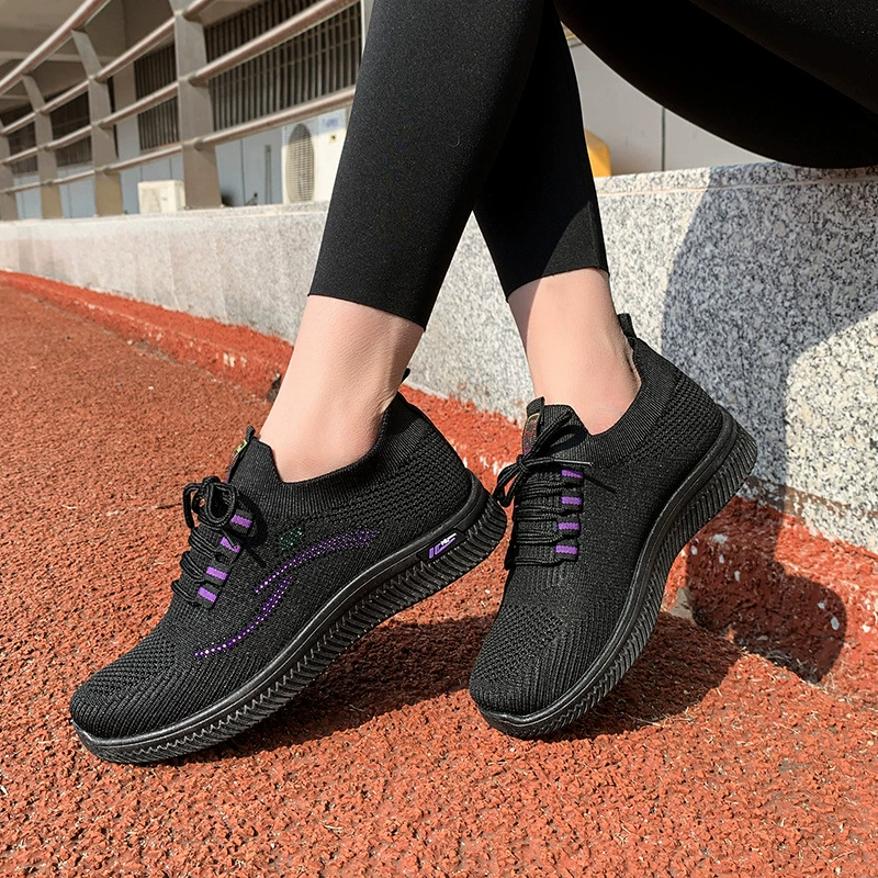 Новая женская обувь через границу, повседневная рабочая обувь для ходьбы, тканая поверхность, износостойкая подошва, дышащая, универсальная на каждый день, прямые продажи с фабрики.