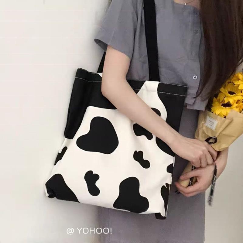 Bags for Women 2025 New Canvas Bag for Women Korean Version Harajuku Versatile One-Shoulder Casual Large Shopping Bag Student School Bag for Women