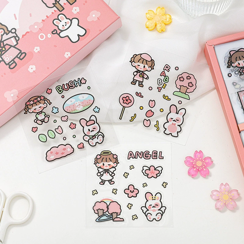 Sticker PVC, gift box, cartoon cute stickers, scheduler