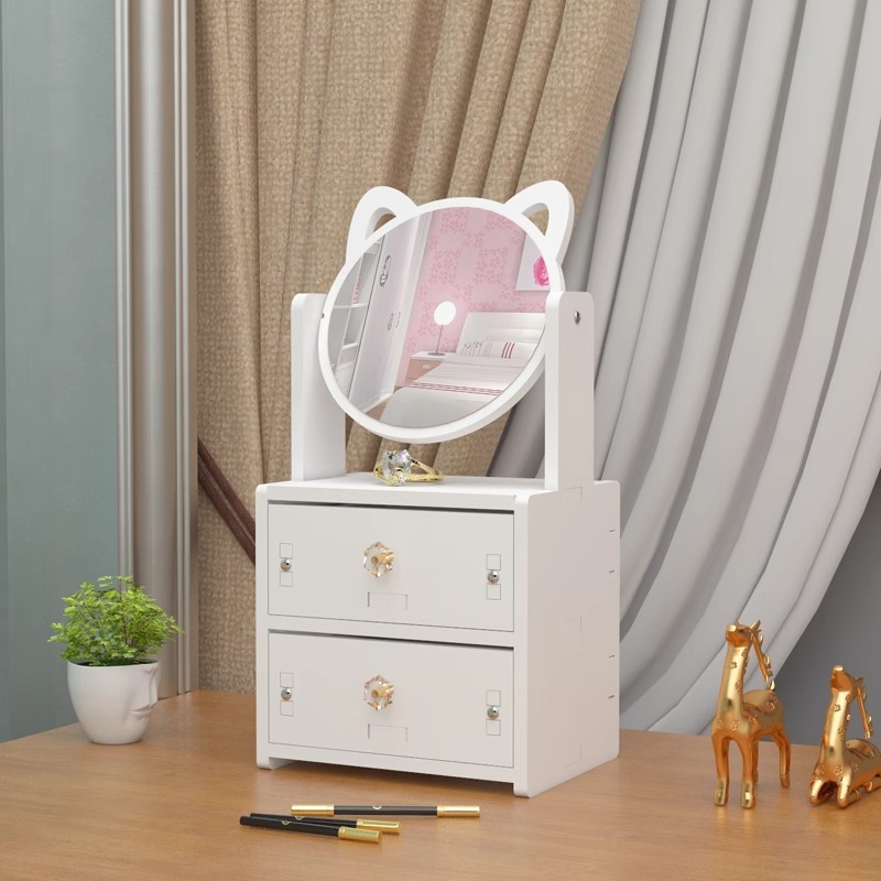 Household desktop small placed table rotating mirror bedroom dresser…