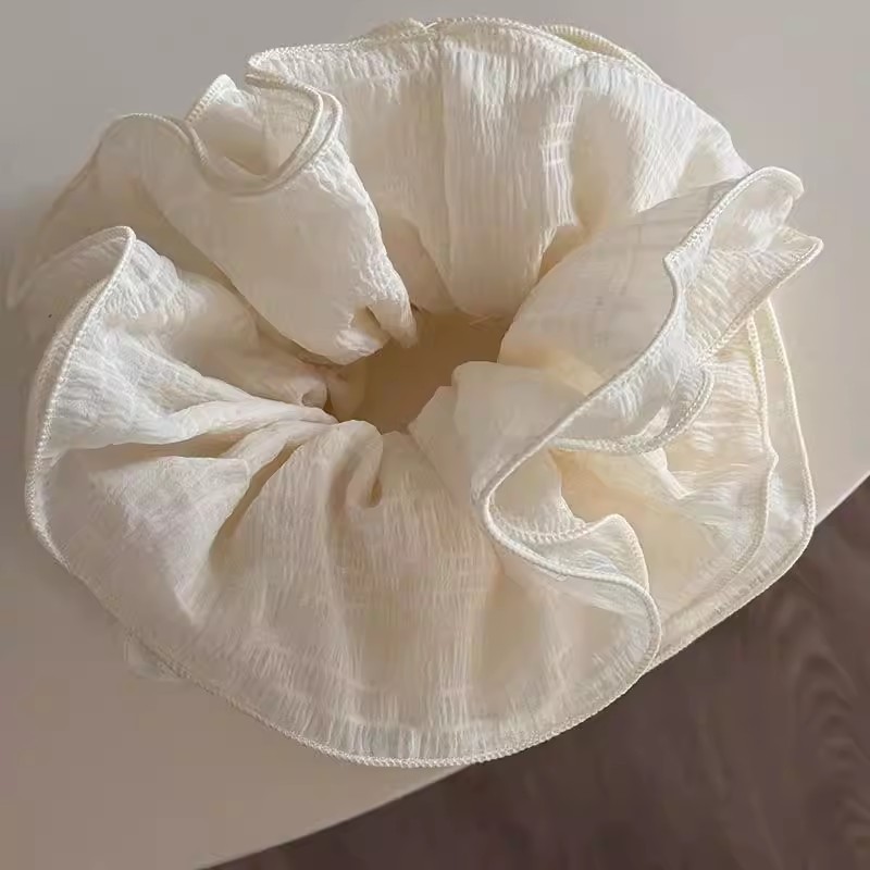 2026 nuevo estilo coreano super grande anillo de pelo intestino grande niñas de alto nivel de sensación de cabello de flores cuerdas de cabello de cordón de goma adornos para el cabello