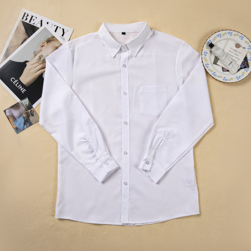 Jk Uniform Japanese Style Preppy Style Dk Uniform White Shirt Men's Loose Pointed Collar Short-Sleeved Work Clothes Class Uniform Large Size C1 Jk Uniform Japanese Style Preppy Style Dk Uniform White Shirt Men's Loose Pointed Collar Short-Sleeved Work Clothes Class Uniform Large Size C1