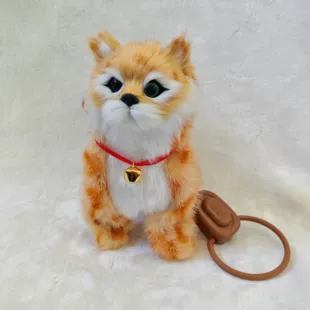 Электрический кот ходит на поводке игрушка и декор