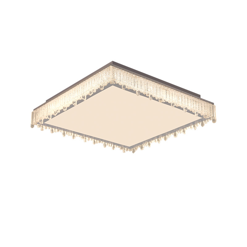 Lámpara de techo de sala de estar de lujo ligero de estilo italiano, sensación premium 2025 nueva lámpara principal de cristal de carámbano paquete de casa completa de Zhongshan
