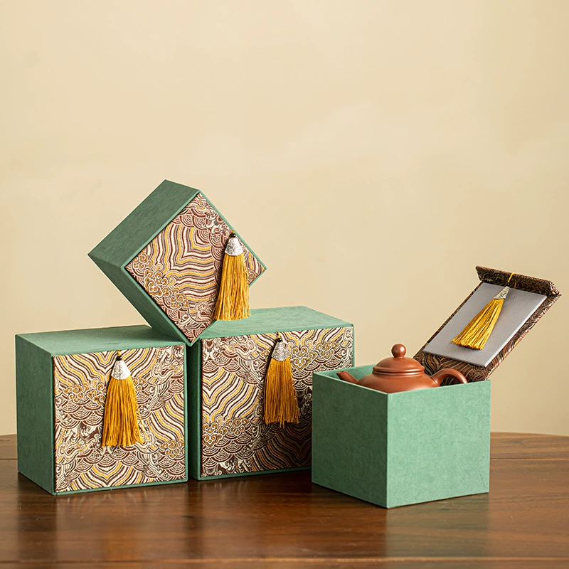 Yunjin вышивка подарочная коробка для хранения одной чашки