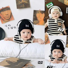 杰伦主题百天照拍照道具衣服新生婴儿宝宝百日照100天满月照服装