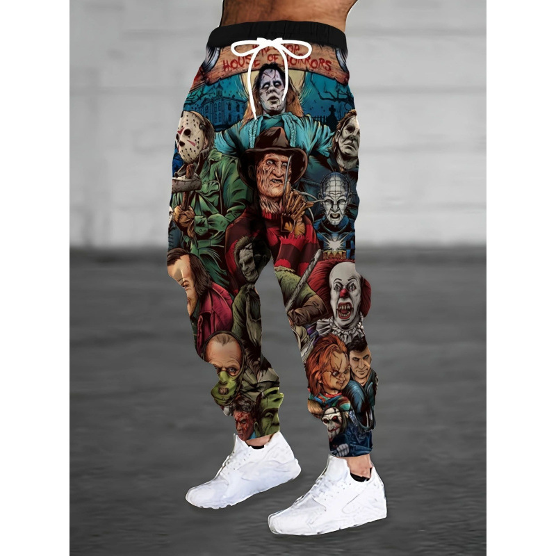 Otoño de 2025 nuevos pantalones casuales europeos y estadounidenses transfronterizos pantalones de impresión digital 3D directos de fábrica