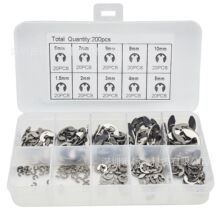 �羳200pcs��װ 304�����E�Ϳ��ڿ��ɵ�Ȧ��ȦM1.5-M10�����װ