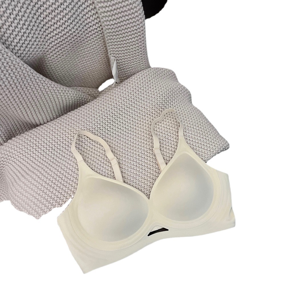 Negro tecnología rodamiento y apoyo una Copa ropa interior suave apoyo verano hueco fino sin fisuras pequeño pecho push up Sujetador deportivo