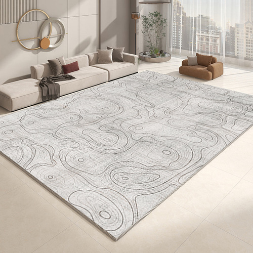 Japanese wabi-sabi style living room carpet floor mat gray minimalist bedroom bedside carpet sofa coffee table carpet