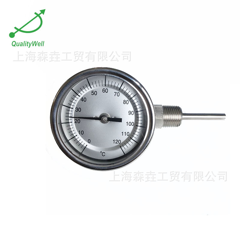 3 inch dial right-side mounted bimetal thermometer all st.st