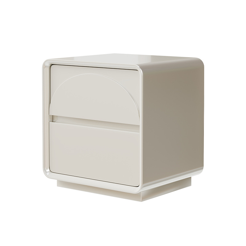 2026 venta caliente madera sólida pintura de cama doméstica dormitorio ligero lujoso sentido de alta calidad simple crema de viento gabinete de almacenamiento