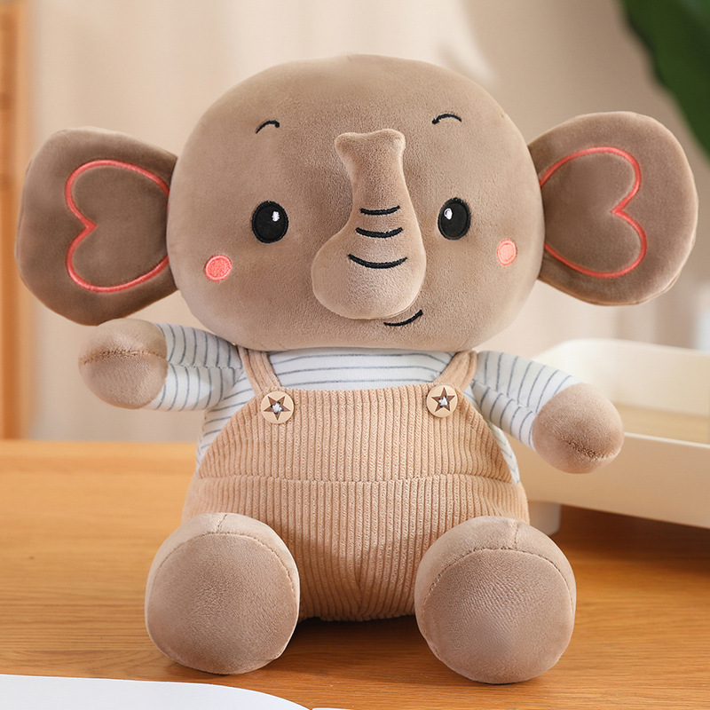Elefantes lindos juguetes de peluche para vestir muñecas de elefante simulación correa de muñecas de elefante acompañante muñeca máquina de muñecas