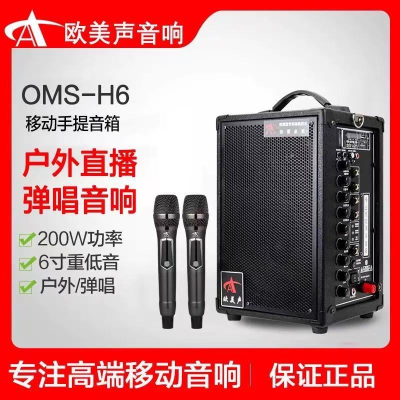 European and American Voice H6H8 Small Body High Power Live Broadcast Internal Recording and Singing Speaker Outdoor Portable Bluetooth Portable Audio