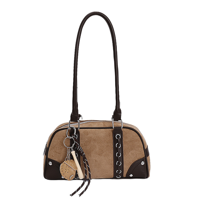 Transfronterizos de seda portátil bolsas de brazo mujeres otoño / invierno 2025 nuevo estilo de moda Boston bolsas de hombro de viaje
