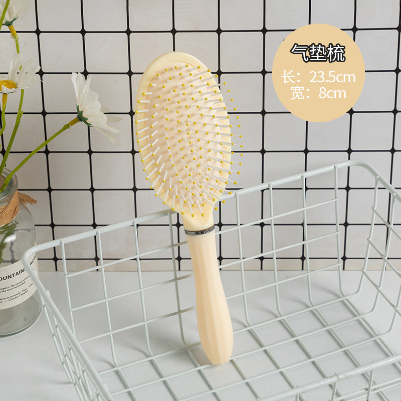 Peine para el hogar, masaje del cuero cabelludo, peine de la bolsa de aire, peine largo rizado para mujer, peine de cojín de aire portátil esponjoso, peine de cinco piezas antiestático