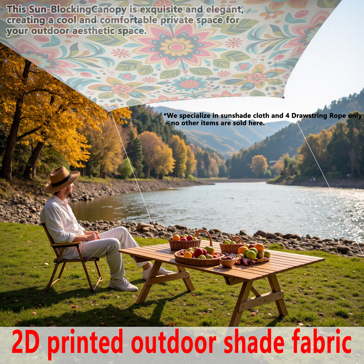 TEMU's popular Bohemian mandala flower sunshade, outdoor canopy, sunshade fabric, cross-border sunshade curtain