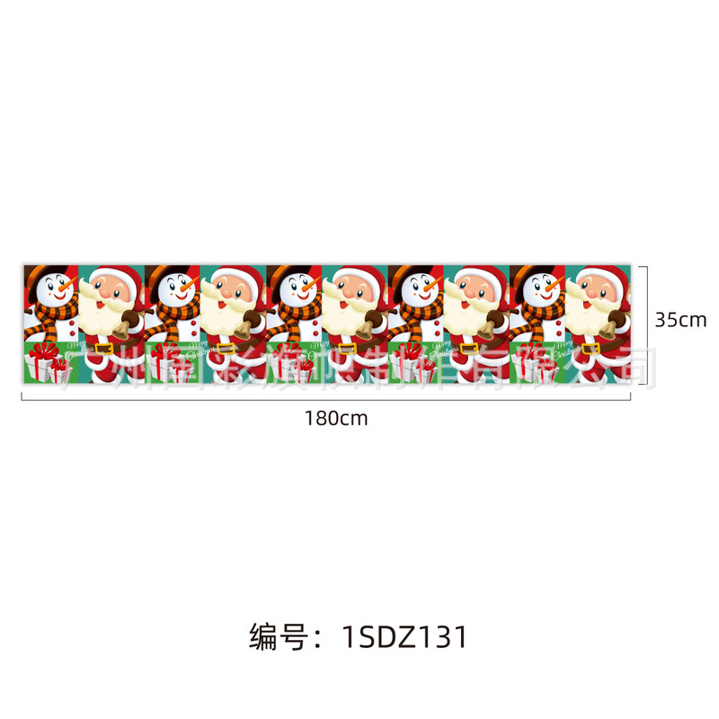 メーカー供給新しいクリスマステーブルフラグパーティー雰囲気会場レイアウト180*35センチメートルクリスマステーブルフラグ|undefined