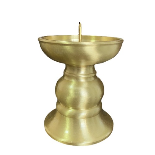 Pure copper candle holder wax holder household candle holder ornaments base all copper brass worship god worship Buddha front lamp holder pair