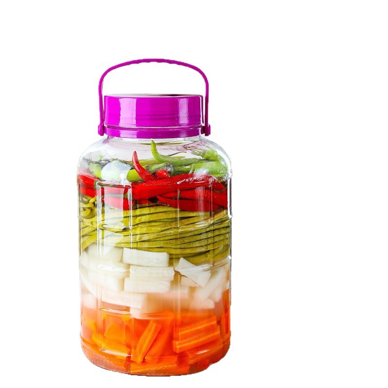 Botella de vino engrosada de alta gama botella de vidrio encurtidos frasco de kimchi botella de vino de ciruela sellada en el hogar botella de vino enzimática