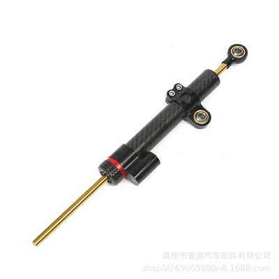 Motorcycle Long Titanium Rod 120-Stroke Adjustable Carbon Fiber Steering Stabilizer Damper Modified Balance Bar (Motosiklet ləvazimatları və aksesuarları) - long-carbon-fiber-black