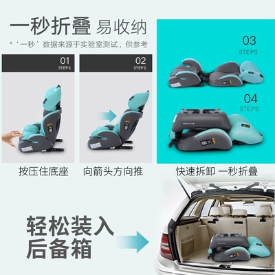 Car child safety seat Isofix Foldable Portable Universal