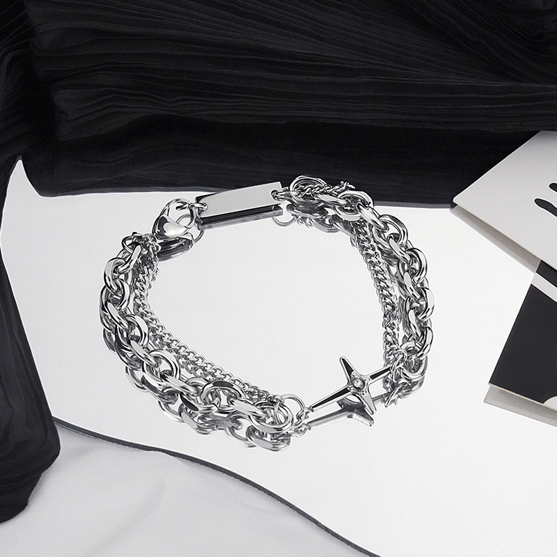 Starburst bracelet 20+5cm (titanium steel chain)