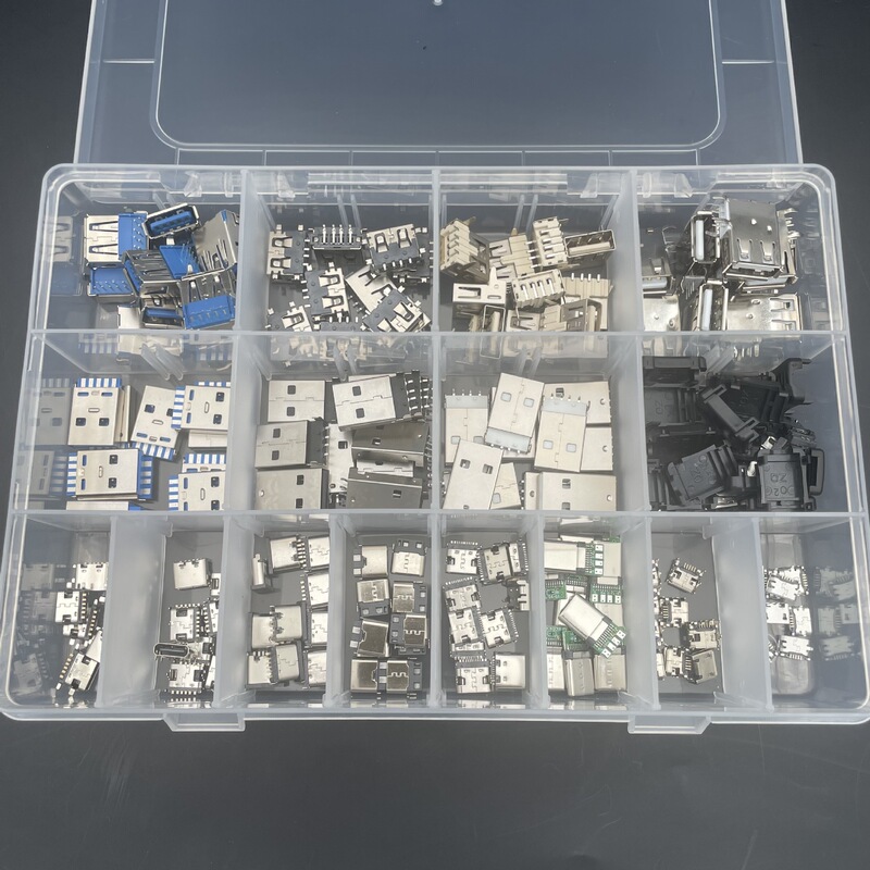 16 Types of 180Pcs Micro Connection Kit a Type C Type 3.0 Male Usb2.0 Female Mini Plug-In Board Sink Board 16 Types of 180Pcs Micro Connection Kit a Type C Type 3.0 Male Usb2.0 Female Mini Plug-In Board Sink Board