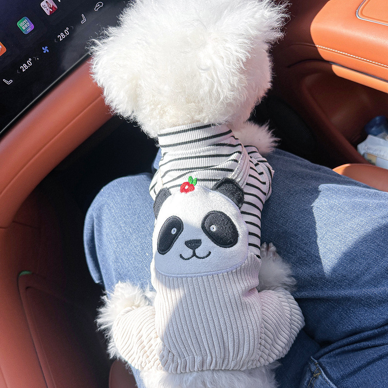 スポットクロスボーダー爆発ペット子犬服源工場直売春夏新作花パンダバックパンツ|undefined