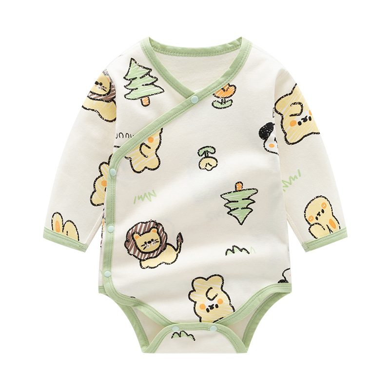 Otoño nueva ropa de recién nacido puro algodón deshuesado manga larga vaina bebé mono ropa de los niños