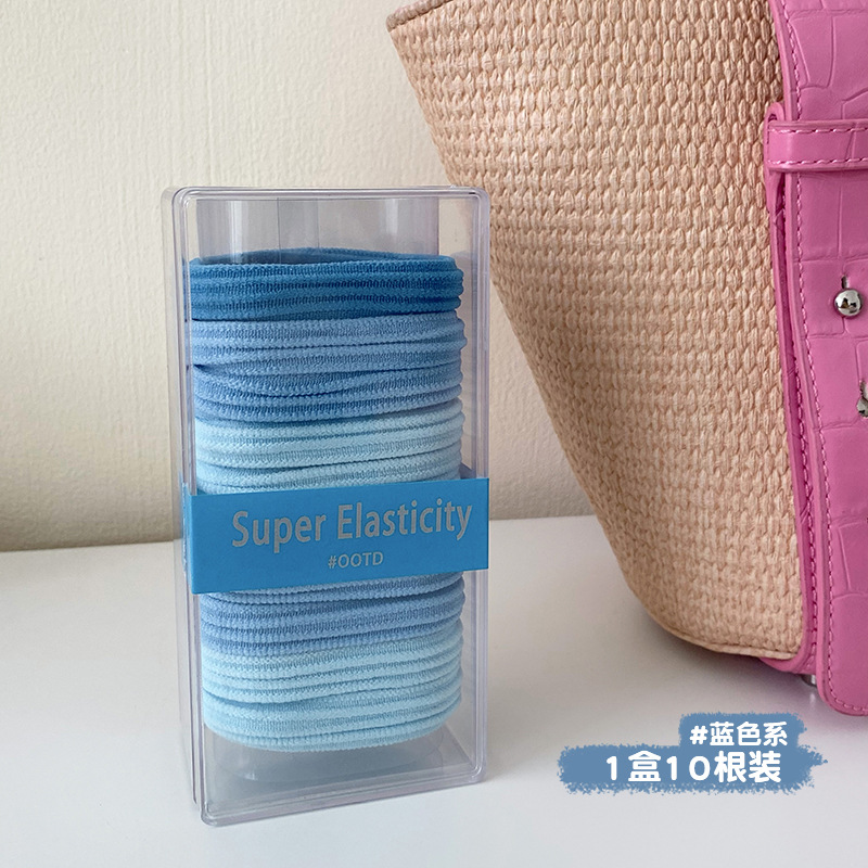Pelo cuerda gruesa pelo banda no duele el pelo durable banda de goma pelo lazo tocado nuevo caramelo color básico alto elástico cuerda de pelo práctico