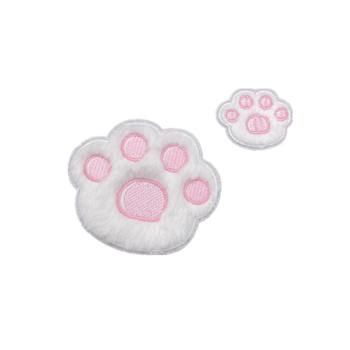 Treasure No. 1 Cartoon Plush Cat Claw Bangs Sticker Velcro Sticker Versatile Cute Embroidery Sticker to Fix Broken Hair