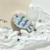 12# printed star-striped fairy tale fish hairpin -
