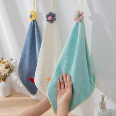 新しい花の手拭きの台所は掛け式のサンゴの絨毯を拭きます。
