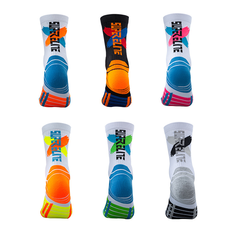 Calcetines de baloncesto, estilo americano, largos, profesionales, para partidos reales, calcetines deportivos de verano para jóvenes estudiantes, calcetines de moda para hombre. image 6