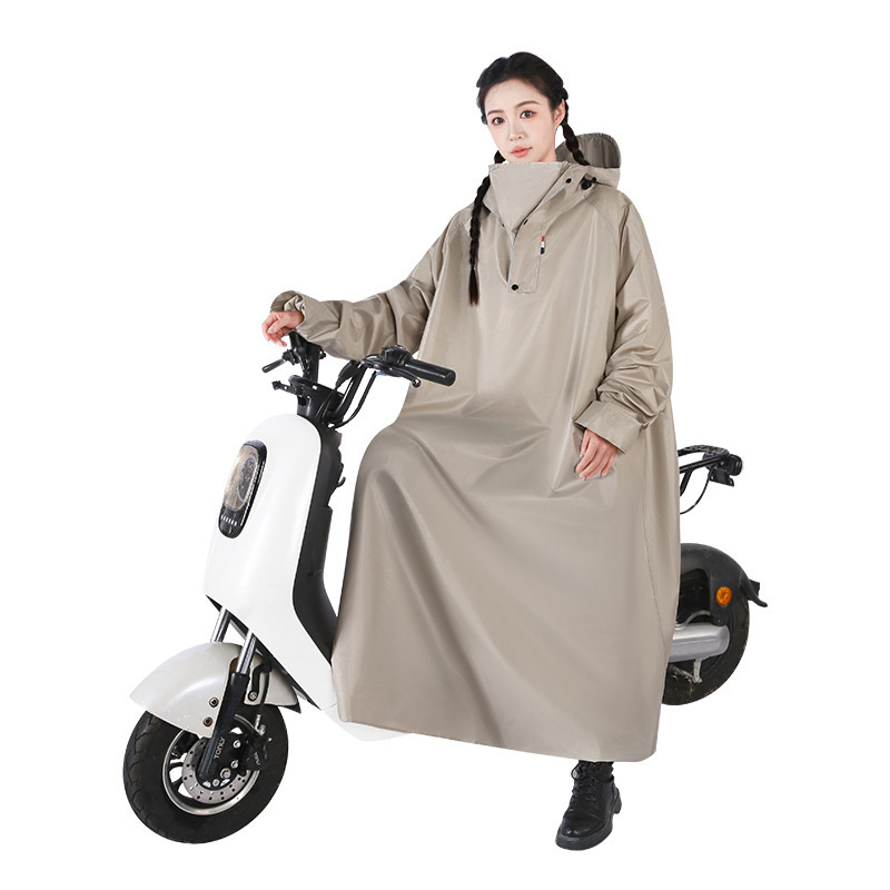 電気自動車レインコート、ワンピースレインコート、全身一体型袖付きレインコート、バッテリー車、厚く長く、全身防雨|undefined
