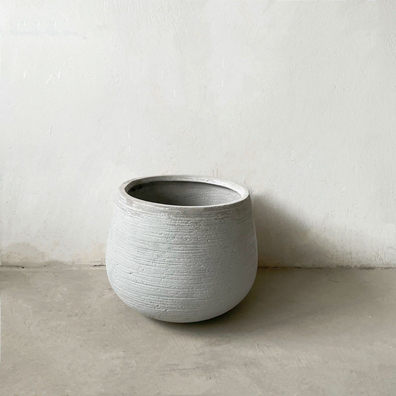 Macetas de barro de viento industrial de celebridades de Internet Macetas de plantación de plantas verdes de monstera retro Macetas de cemento cilíndricas ins al por mayor