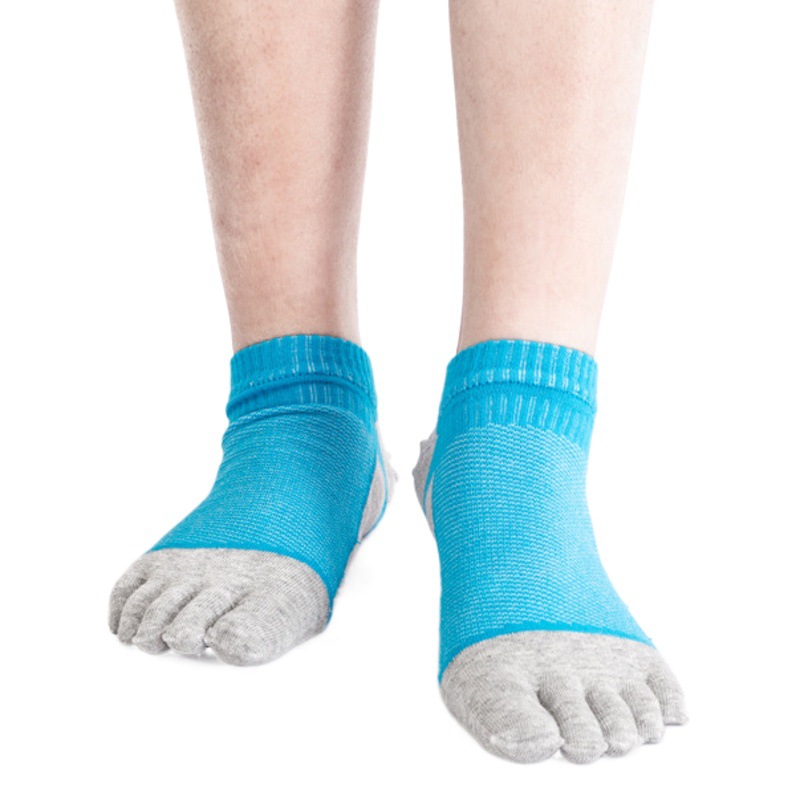 Calcetines de cinco dedos Algodón peinado de los hombres Cuatro estaciones Calcetines cortos gruesos medianos Malla transpirable calcetines en caja fábrica al por mayor calcetines de algodón