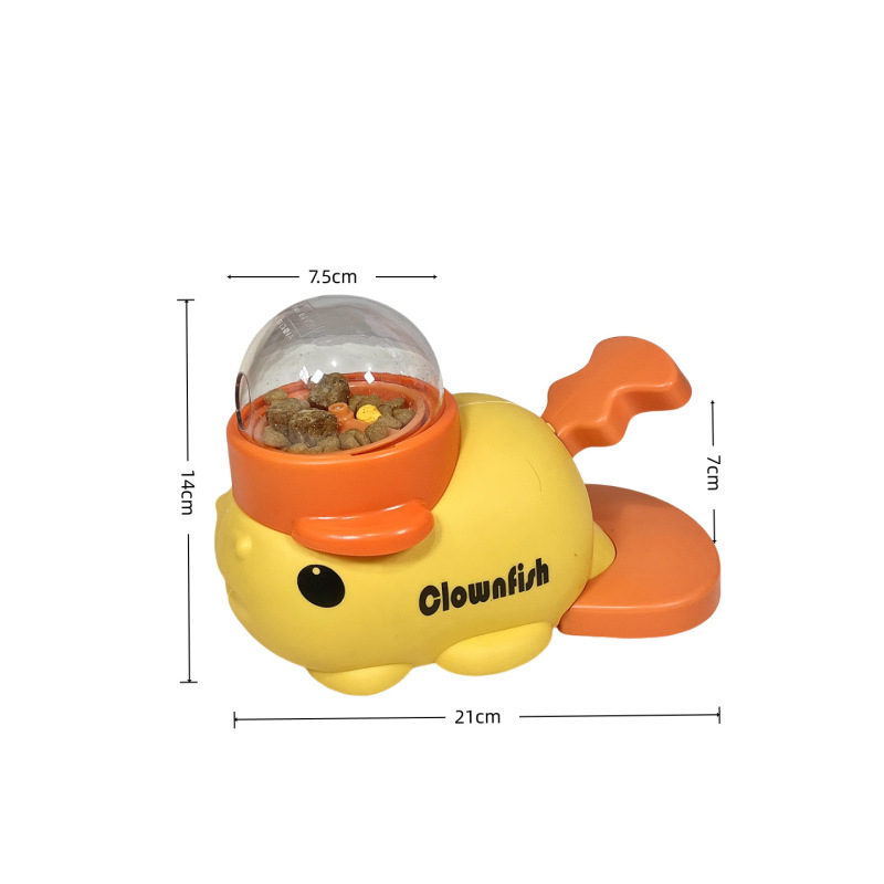 小黄鸭宠物投食器跨境宠物新品猫咪漏食玩具漏食器猫玩具自嗨解闷|undefined