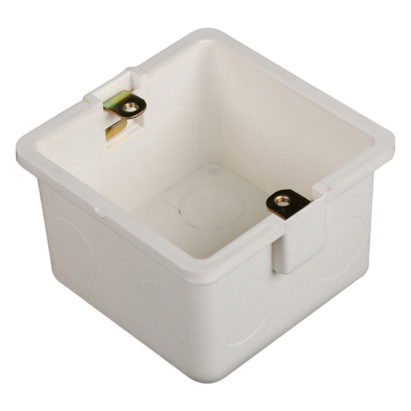 PVC 86 caja única PVC interruptor de plástico caja inferior incrustado oculto caja de conexiones ignífugo caja oculta