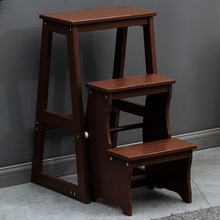 实木梯子家庭家用梯折叠梯室内梯凳可当椅子多功能两用梯楼梯步梯