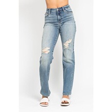 B 36954 Fashionable Distressed Irregular Hem Jeans �ƶ��ŷ�
