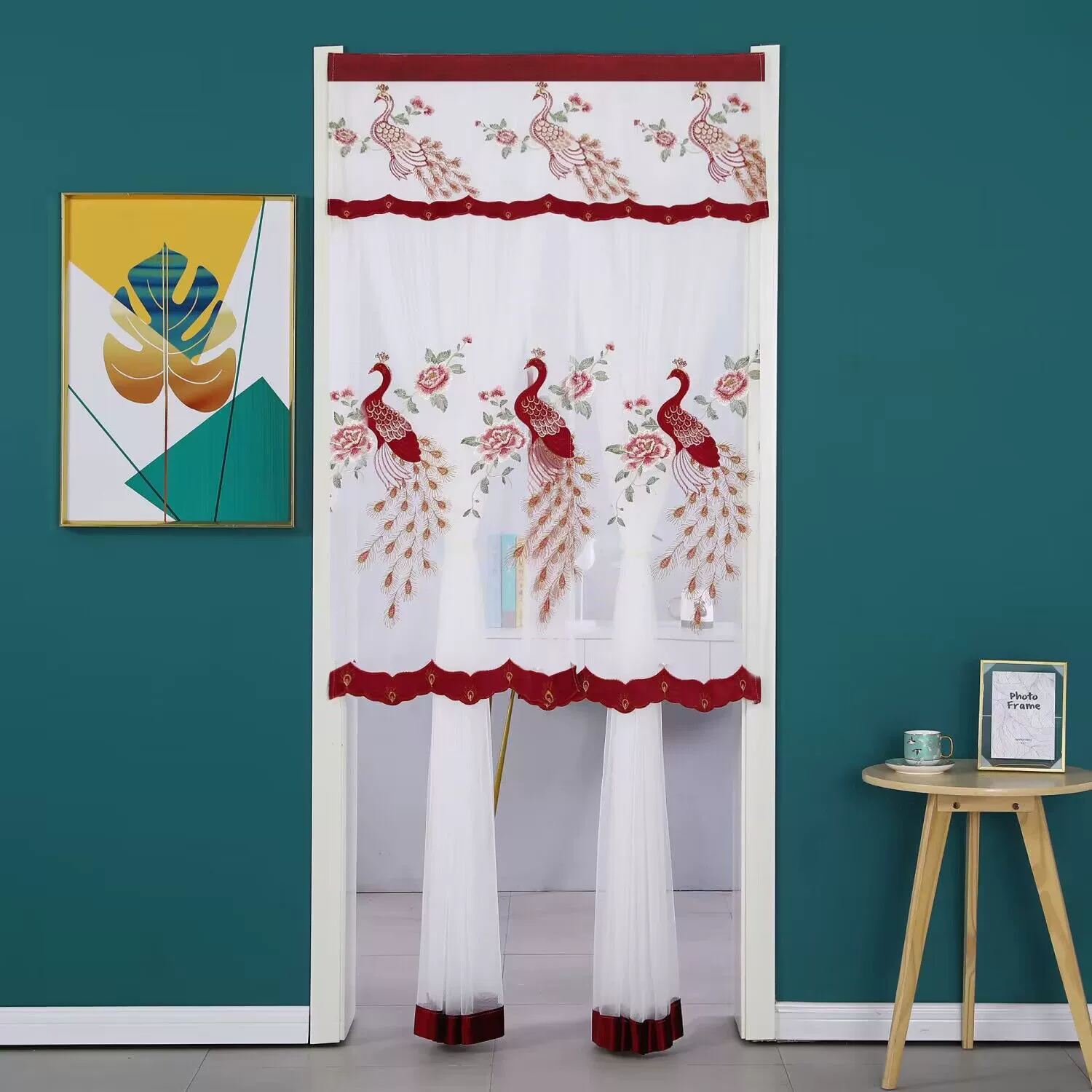 Кружевная дверная занавеска Бытовая марлевая занавеска Four Seasons с защитой от комаров летняя универсальная двухслойная занавеска-перегородка без перфорации марлевая дверная занавеска для спальни